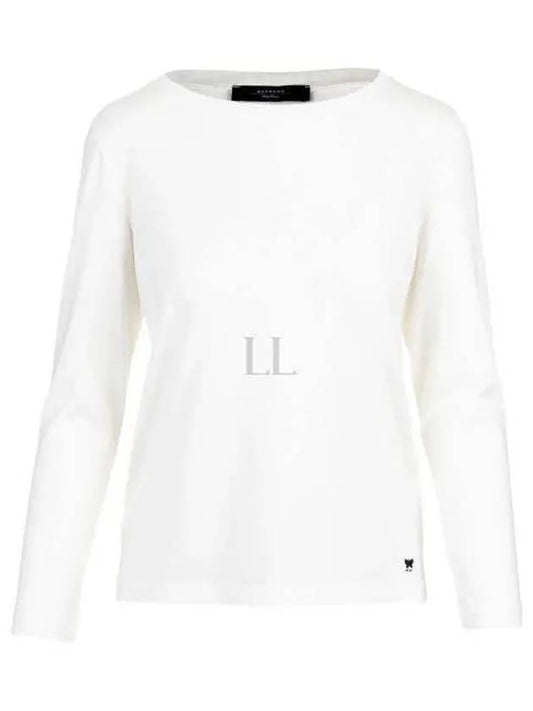 Leida Cotton Long Sleeve T-Shirt White - MAX MARA - BALAAN 2