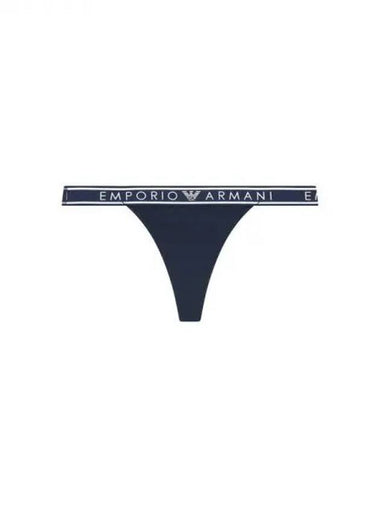 UNDERWEAR Women s Line Logo Banding Solid Thong Panties Marine 270694 - EMPORIO ARMANI - BALAAN 1