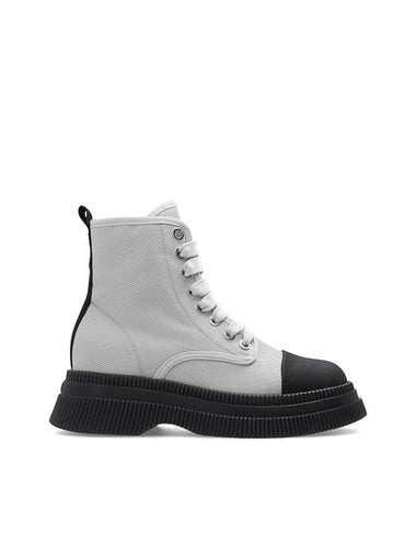 Creepers textile lace-up walker boots - GANNI - BALAAN 1