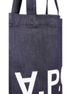 Laure logo denim tote bag blue - A.P.C. - BALAAN 8