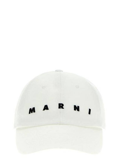 Embroidered Logo Ball Cap White - MARNI - BALAAN 2