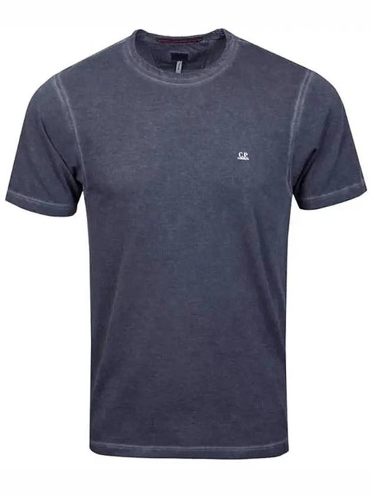 Logo Washed Short Sleeve T-Shirt Navy - CP COMPANY - BALAAN.