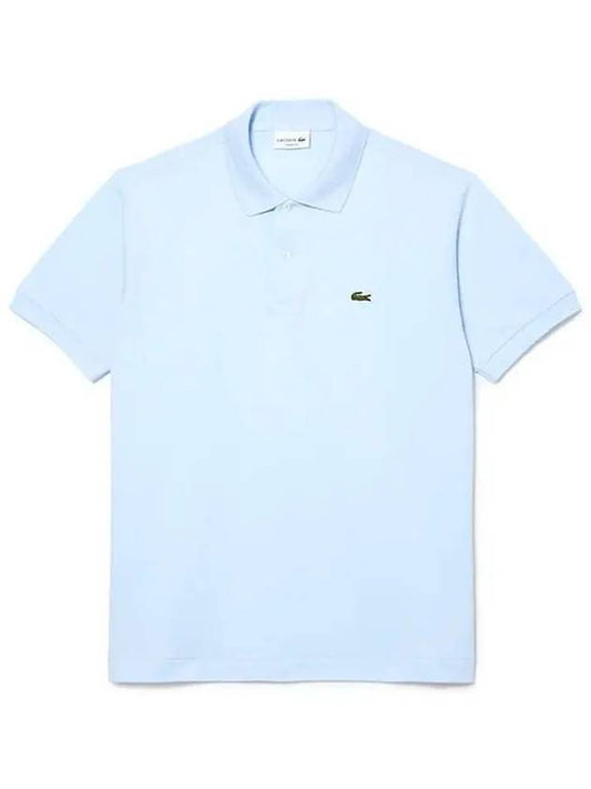 Polo collar men s short sleeve classic fit t shirt light blue 1212 T01 - LACOSTE - BALAAN 1