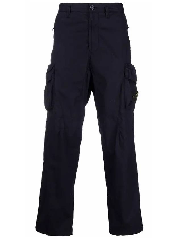 Stretch Cotton Tela Paracadute Cargo Pants Navy - STONE ISLAND - BALAAN 3