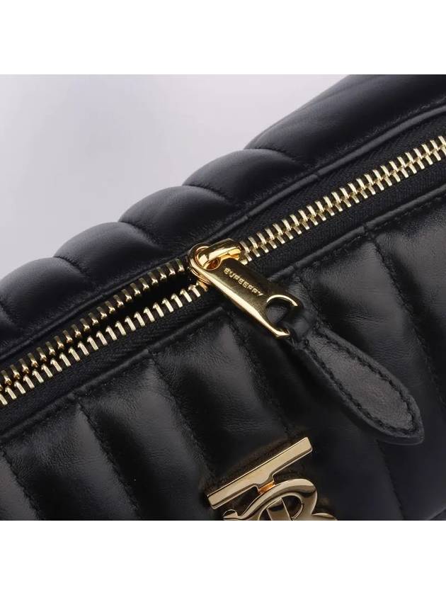 New Barrel Quilted Leather Shoulder Bag Black Gold - BURBERRY - BALAAN 3