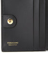 Gancini Compact Half Wallet Black - SALVATORE FERRAGAMO - BALAAN 9