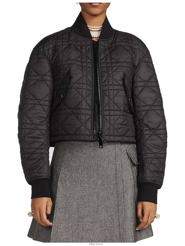 Quilted Technical Cotton Taffeta Bomber Jacket Beige - DIOR - BALAAN 3