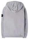 Logo Patch Cotton Zip Up Hoodie Lavender Gray - STONE ISLAND - BALAAN 3