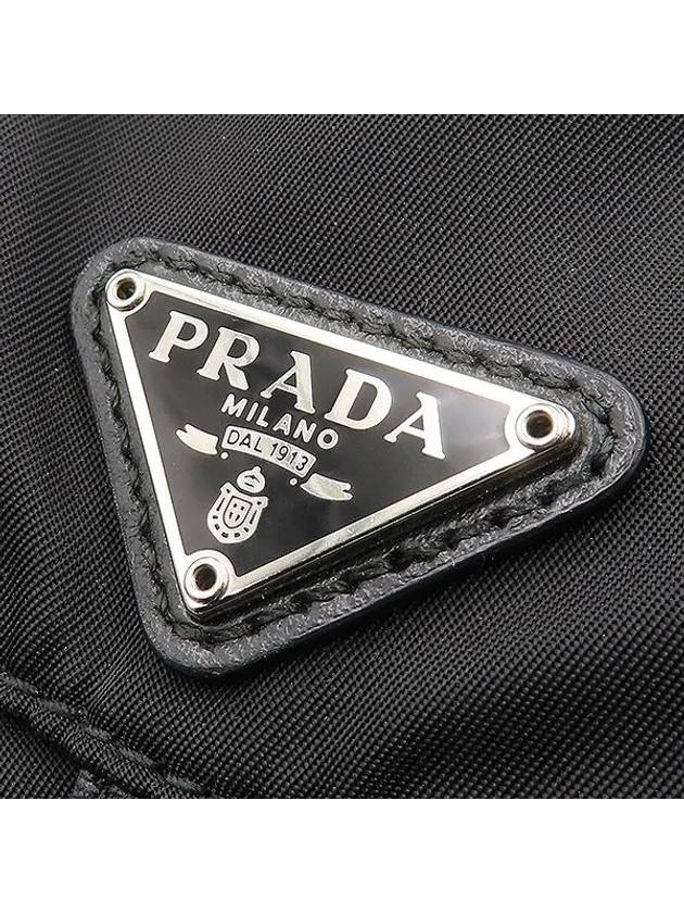 1BH029 Black color Re nylon mini backpack chain cross bag - PRADA - BALAAN 5