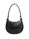 Intrecciato Gemelli Small Shoulder Bag Black - BOTTEGA VENETA - BALAAN 2