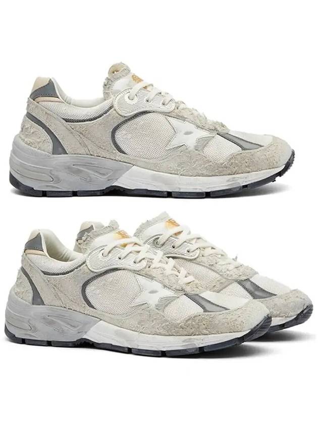 Mesh and Suede Leather Dad-Star Sneakers White Beige - GOLDEN GOOSE - BALAAN 2