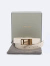 Crocodile Reversible Leather Belt White - TOM FORD - BALAAN 5