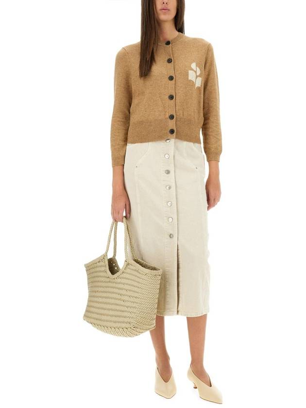 Newton Cotton Cardigan Beige - ISABEL MARANT ETOILE - BALAAN 3