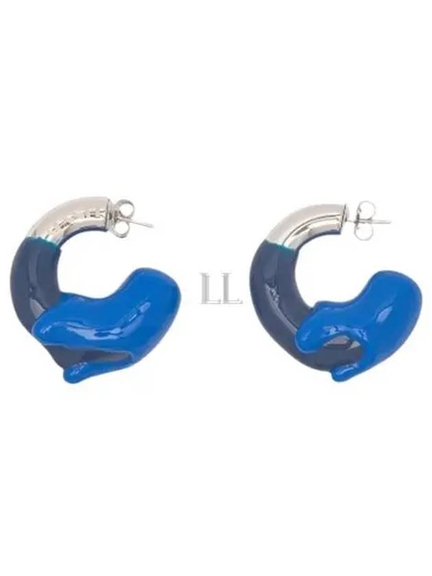 Small Loverize Double Earrings Silver Boutique Blue Dark Blue - SUNNEI - BALAAN 2