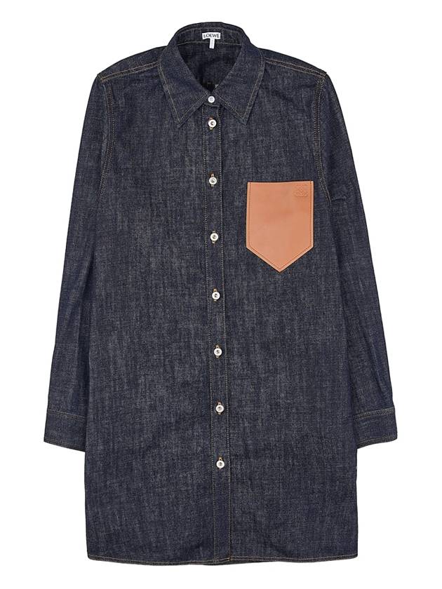 Women's Trapeze Denim Overshirt Blue - LOEWE - BALAAN 2