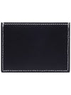 Stitched Vacchetta Card Wallet Navy - THOM BROWNE - BALAAN 5