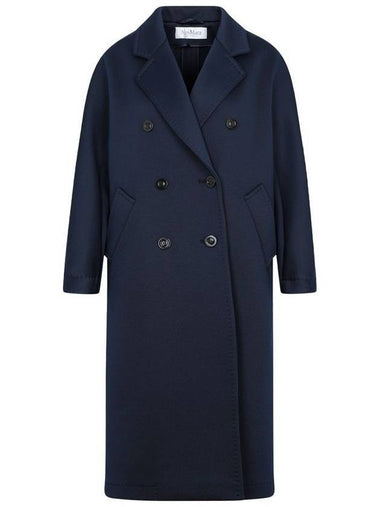 Madame Jersey Cotton Double Coat Navy - MAX MARA - BALAAN 1