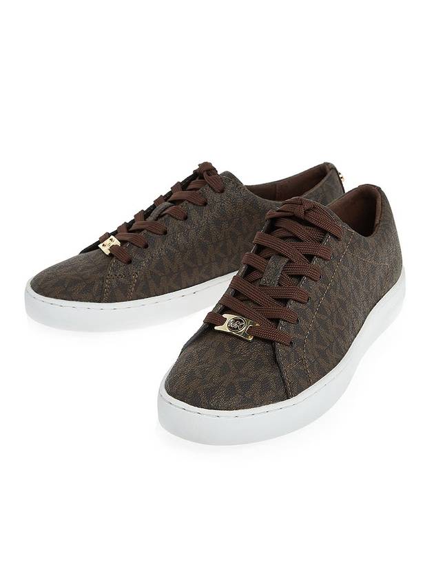 Keaton Lace-up Low Top Sneakers Brown - MICHAEL KORS - BALAAN 2