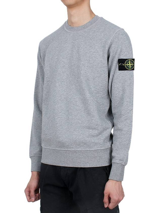 Wappen Patch Garment Dyed Sweatshirt Grey - STONE ISLAND - BALAAN 4