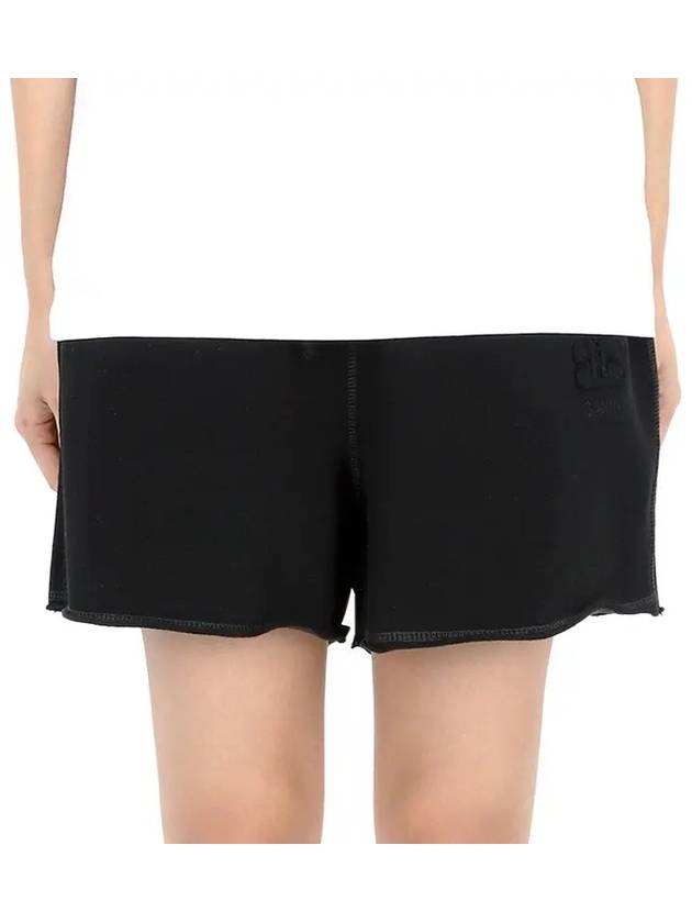 Logo Cotton Shorts Black - GANNI - BALAAN 2