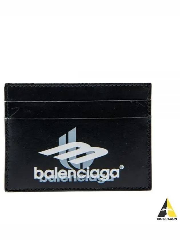 Logo Print Leather Card Wallet Black - BALENCIAGA - BALAAN 2