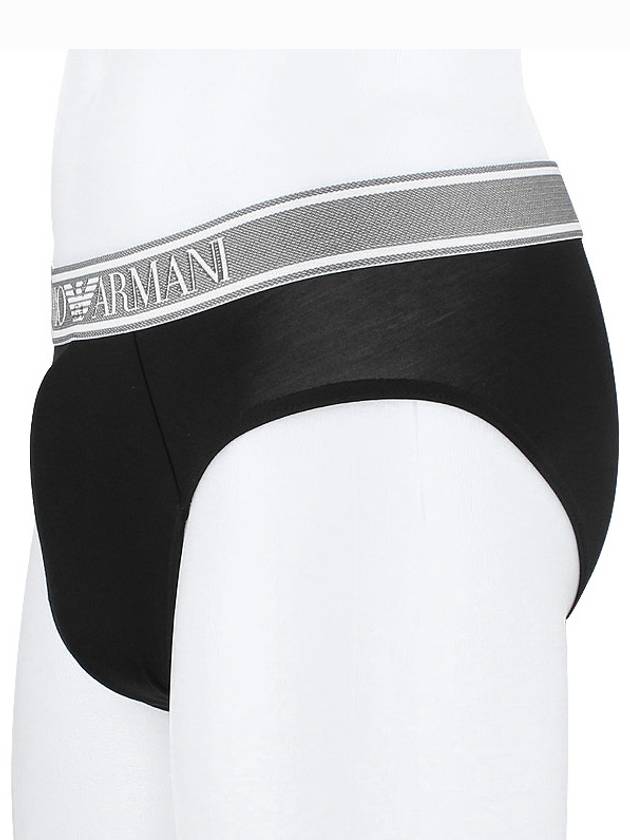 Men's Logo Band Micro Triangle Briefs Black - EMPORIO ARMANI - BALAAN 4