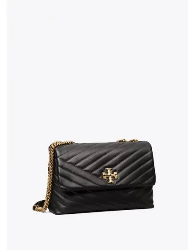 Kira Chevron Convertible Shoulder Bag Cross Black Domestic Product GM0024013134497 - TORY BURCH - BALAAN 1