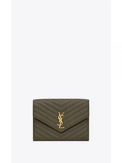 Cassandra Matelasse Flap Lambskin Clutch Bag Light Musk - SAINT LAURENT - BALAAN 2