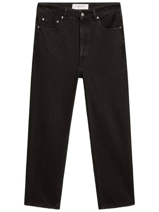 Men's Logo Patch Straight Jeans Black - GOLDEN GOOSE - BALAAN 2