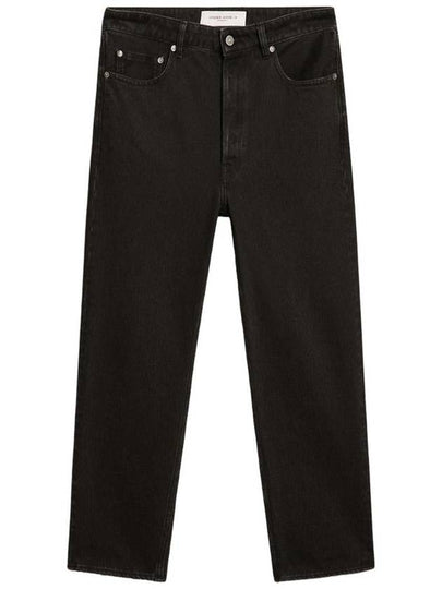 Men's Logo Patch Straight Jeans Black - GOLDEN GOOSE - BALAAN 2