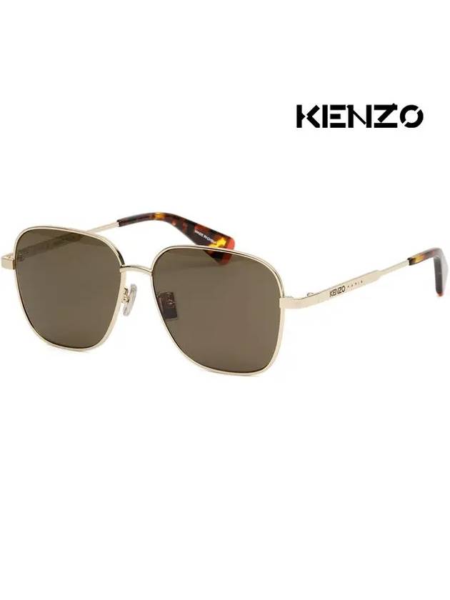 Sunglasses KZ40165U 32E square gold metal frame overfit - KENZO - BALAAN 1