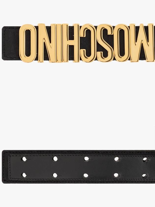 logo buckle leather belt A80018268 - MOSCHINO - BALAAN 5