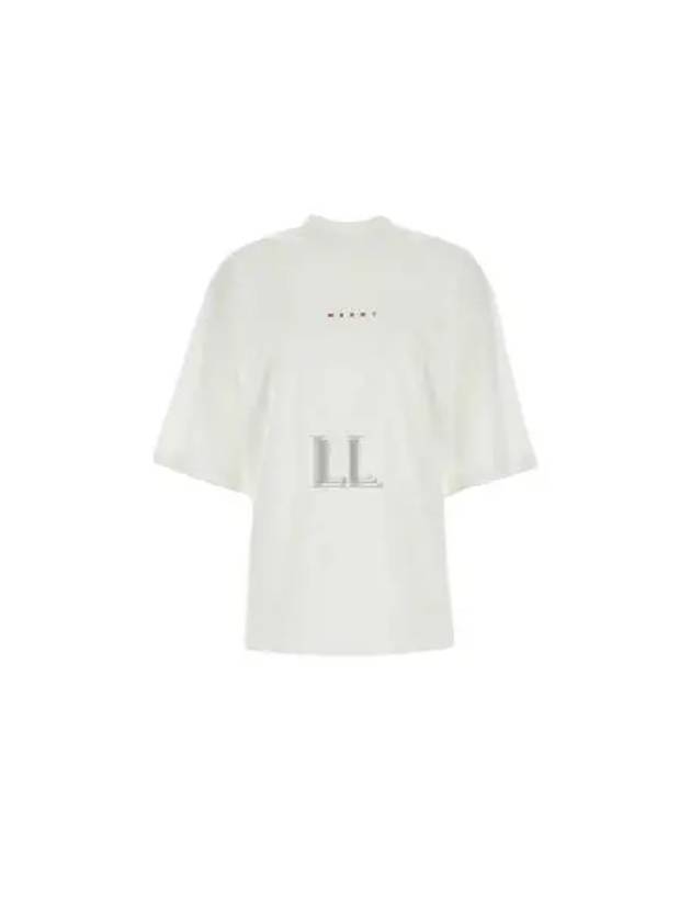 Logo Cotton Short Sleeve T-Shirt White - MARNI - BALAAN 2