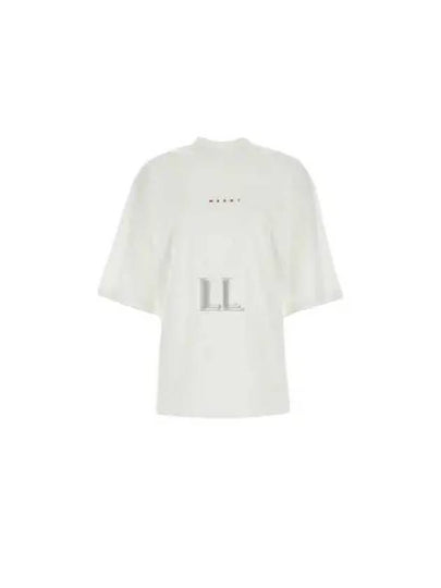 Logo Cotton Short Sleeve T-Shirt White - MARNI - BALAAN 2