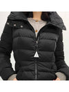 Flammette Long Down Jacket Black - MONCLER - BALAAN 3