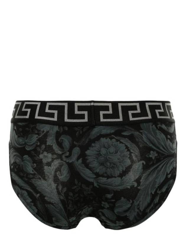 Men's Greca Border Barocco Print Briefs Black - VERSACE - BALAAN 3