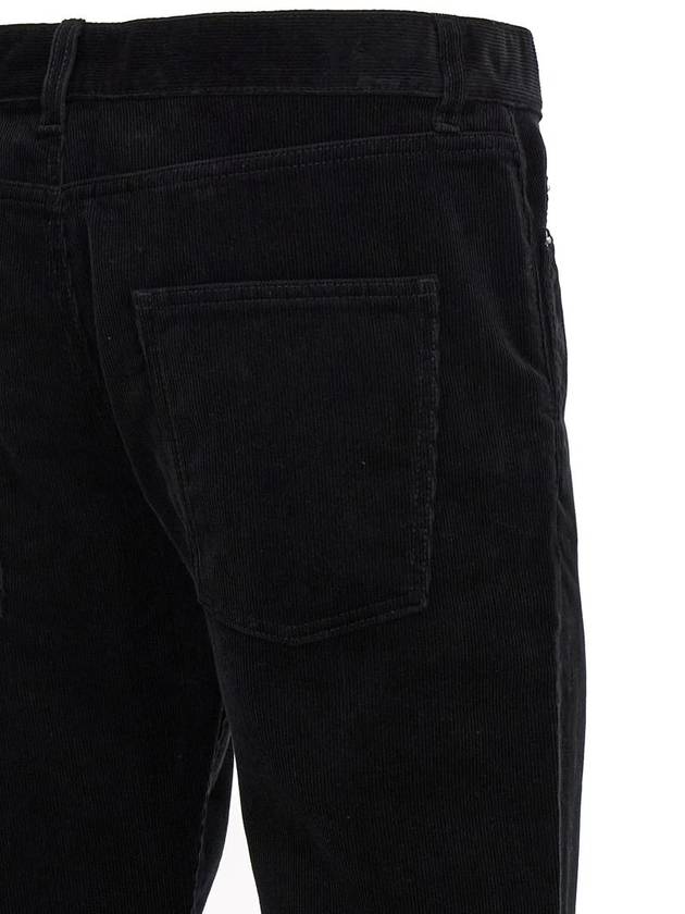 Men's Corduroy Straight Pants Black - SAINT LAURENT - BALAAN 5