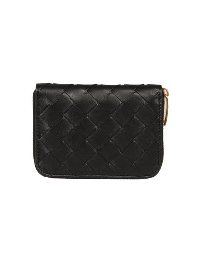 Intrecciato Zipped Coin Wallet Black - BOTTEGA VENETA - BALAAN 1