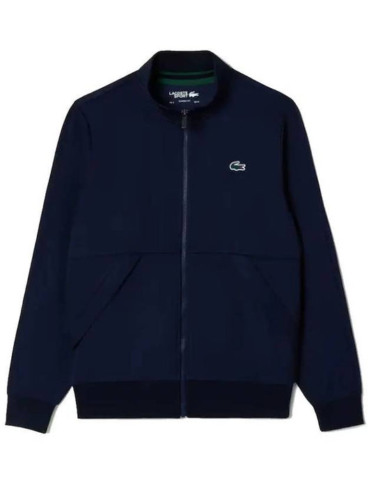 Sports Classic Fit Stretch Sweat Zip-Up Jacket Blue - LACOSTE - BALAAN 2