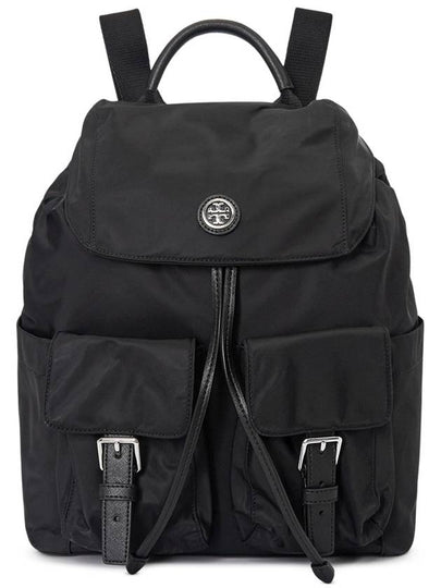 Virginia Flap Nylon Backpack Black - TORY BURCH - BALAAN 2