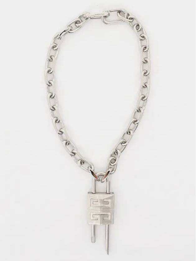 Lock Chain Necklace Silver - GIVENCHY - BALAAN 3