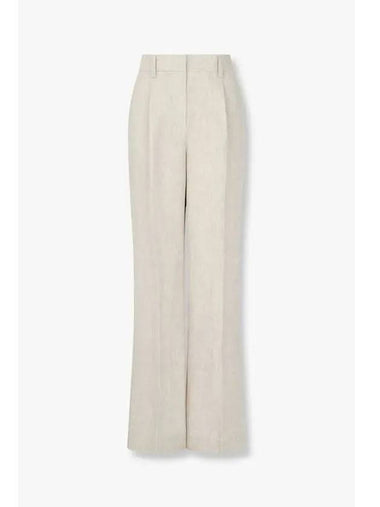 Wear One Tuck Pleated Linen Pants Alex Pant Oatmeal - REFORMATION - BALAAN 1