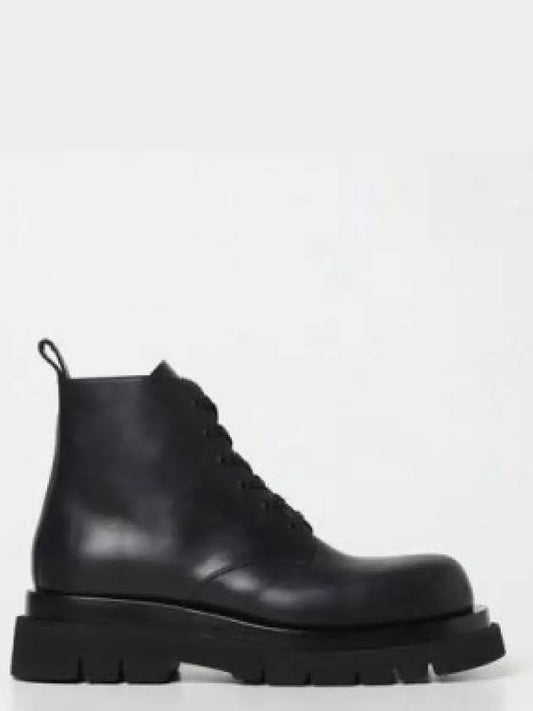 Lug Lace-Up Ankle Boots Black - BOTTEGA VENETA - BALAAN 2