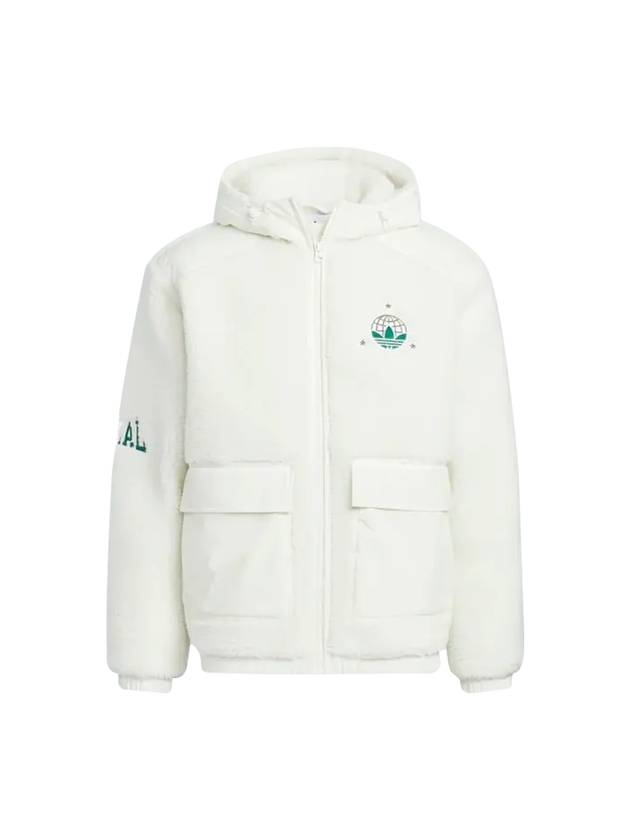 MC Sherpa Hooded Jacket Off White - ADIDAS - BALAAN 1