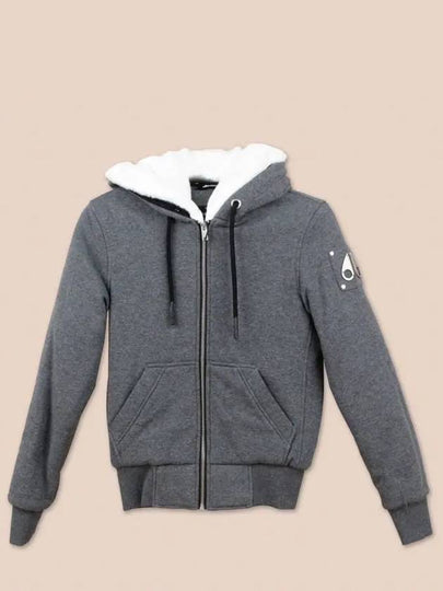 Classic Bunny Fur Zip-up Hoodie Dark Grey - MOOSE KNUCKLES - BALAAN 2