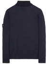 Wappen Patch Virgin Wool Turtleneck Navy - STONE ISLAND - BALAAN 3