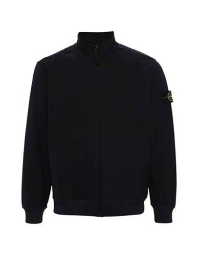 Logo Badge Zipper Comfort Fit Fleece Track Jacket Navy - STONE ISLAND - BALAAN 2