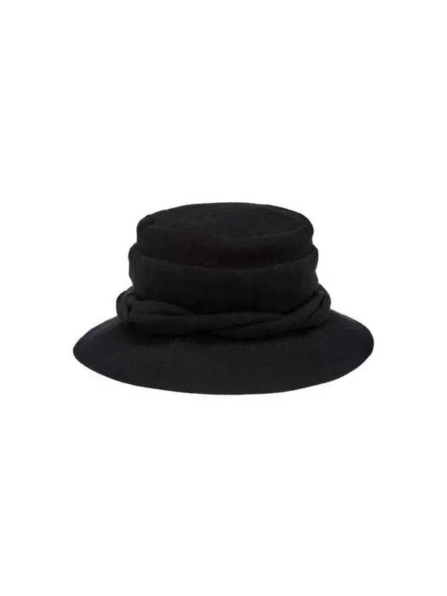 Y's Herringbone Wool Floppy Hat Black 270910 - YOHJI YAMAMOTO - BALAAN 1