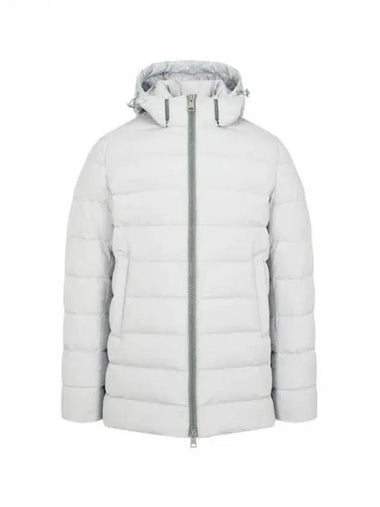 Men s detachable hood goose down padded coat light gray 270500 - HERNO - BALAAN 1