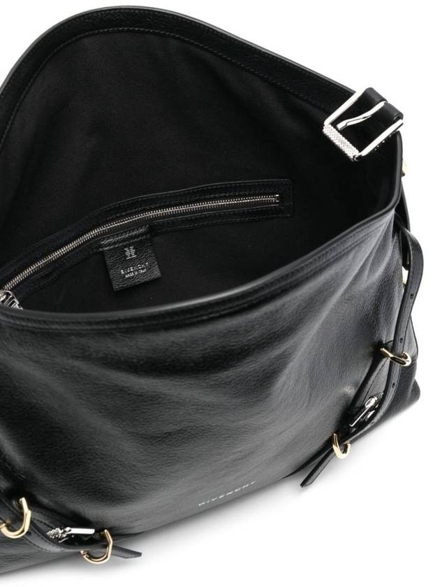 Voyou Medium Leather Shoulder Bag Black - GIVENCHY - BALAAN 2